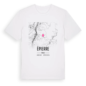 Épierre karta t-shirt – ekologisk bomull t-shirt från Pinshirt