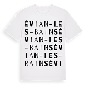 Évian-les-Bains ordlek t-shirt – ekologisk bomull t-shirt från Pinshirt