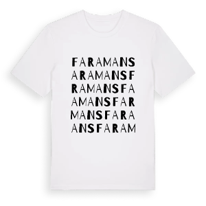 Faramans ordlek t-shirt – ekologisk bomull t-shirt från Pinshirt