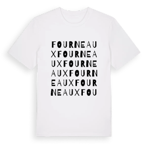 Fourneaux ordlek t-shirt – ekologisk bomull t-shirt från Pinshirt