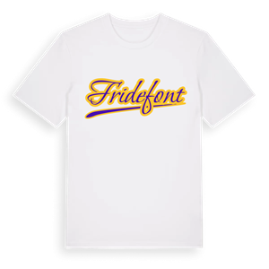 Fridefont baseball t-shirt – ekologisk bomull t-shirt från Pinshirt