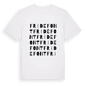 Fridefont ordlek t-shirt – ekologisk bomull t-shirt från Pinshirt