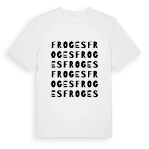 Froges ordlek t-shirt – ekologisk bomull t-shirt från Pinshirt