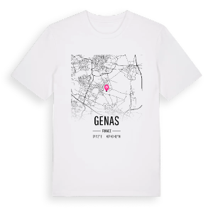Genas karta t-shirt – ekologisk bomull t-shirt från Pinshirt
