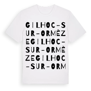 Gilhoc-sur-Ormèze ordlek t-shirt – ekologisk bomull t-shirt från Pinshirt