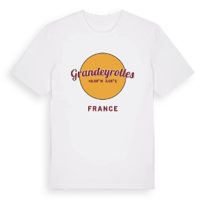 Grandeyrolles cirkel t-shirt – ekologisk bomull t-shirt från Pinshirt