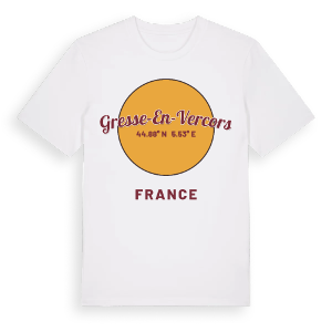 Gresse-en-Vercors cirkel t-shirt – ekologisk bomull t-shirt från Pinshirt