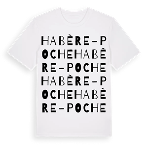 Habère-Poche ordlek t-shirt – ekologisk bomull t-shirt från Pinshirt