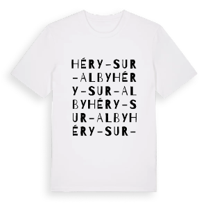 Héry-sur-Alby ordlek t-shirt – ekologisk bomull t-shirt från Pinshirt