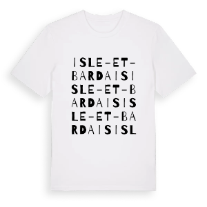 Isle-et-Bardais ordlek t-shirt – ekologisk bomull t-shirt från Pinshirt