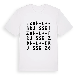 Izon-la-Bruisse ordlek t-shirt – ekologisk bomull t-shirt från Pinshirt