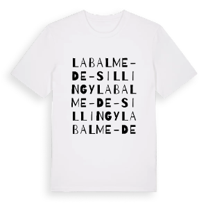 La Balme-de-Sillingy ordlek t-shirt – ekologisk bomull t-shirt från Pinshirt