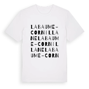 La Baume-Cornillane ordlek t-shirt – ekologisk bomull t-shirt från Pinshirt