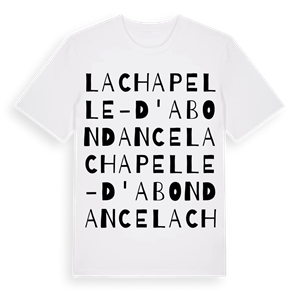 La Chapelle-d'Abondance ordlek t-shirt – ekologisk bomull t-shirt från Pinshirt