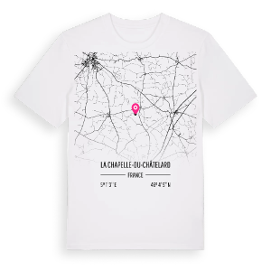 La Chapelle-du-Châtelard karta t-shirt – ekologisk bomull t-shirt från Pinshirt