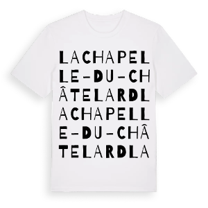 La Chapelle-du-Châtelard ordlek t-shirt – ekologisk bomull t-shirt från Pinshirt