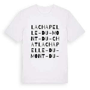 La Chapelle-du-Mont-du-Chat ordlek t-shirt – ekologisk bomull t-shirt från Pinshirt