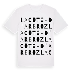 La Côte-d'Arbroz ordlek t-shirt – ekologisk bomull t-shirt från Pinshirt