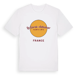 La Garde-Adhémar cirkel t-shirt – ekologisk bomull t-shirt från Pinshirt