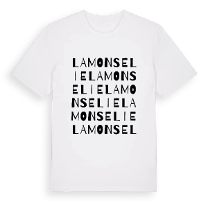 La Monselie ordlek t-shirt – ekologisk bomull t-shirt från Pinshirt