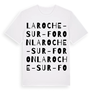 La Roche-sur-Foron ordlek t-shirt – ekologisk bomull t-shirt från Pinshirt
