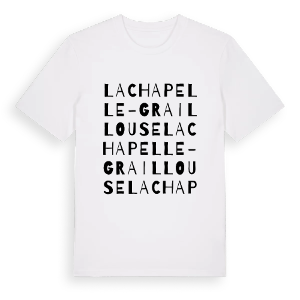 Lachapelle-Graillouse ordlek t-shirt – ekologisk bomull t-shirt från Pinshirt