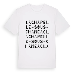Lachapelle-sous-Chanéac ordlek t-shirt – ekologisk bomull t-shirt från PinShirt