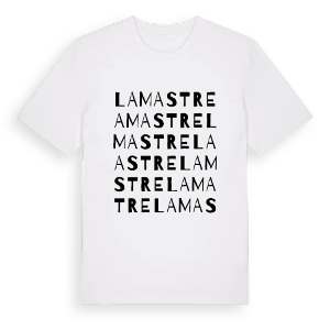 Lamastre ordlek t-shirt – ekologisk bomull t-shirt från Pinshirt