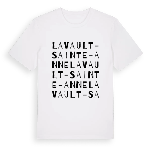 Lavault-Sainte-Anne ordlek t-shirt – ekologisk bomull t-shirt från Pinshirt