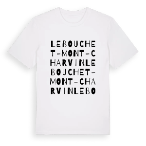 Le Bouchet-Mont-Charvin ordlek t-shirt – ekologisk bomull t-shirt från Pinshirt