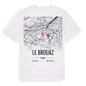 Le Brouaz karta t-shirt – ekologisk bomull t-shirt från Pinshirt