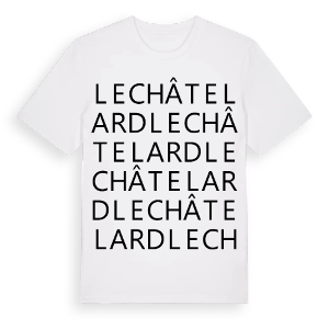 Le Châtelard ordlek t-shirt – ekologisk bomull t-shirt från Pinshirt