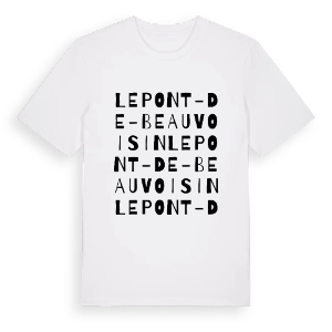 Le Pont-de-Beauvoisin ordlek t-shirt – ekologisk bomull t-shirt från PinShirt