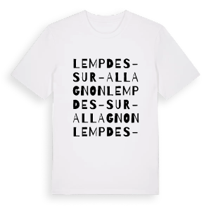 Lempdes-sur-Allagnon ordlek t-shirt – ekologisk bomull t-shirt från Pinshirt