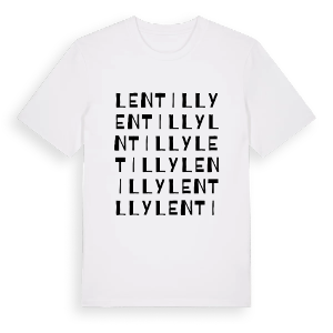 Lentilly ordlek t-shirt – ekologisk bomull t-shirt från Pinshirt