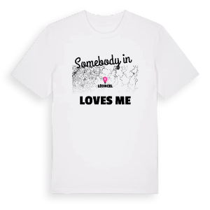Någon i Léoncel älskar mig t-shirt – ekologisk bomull t-shirt från Pinshirt