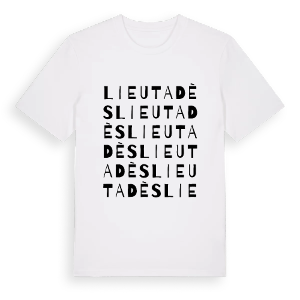 Lieutadès ordlek t-shirt – ekologisk bomull t-shirt från Pinshirt