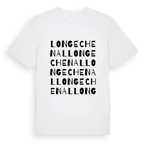Longechenal ordlek t-shirt – ekologisk bomull t-shirt från Pinshirt