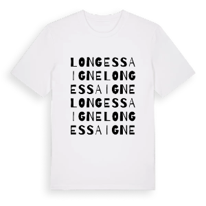 Longessaigne ordlek t-shirt – ekologisk bomull t-shirt från Pinshirt