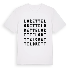 Lorette ordlek t-shirt – ekologisk bomull t-shirt från Pinshirt