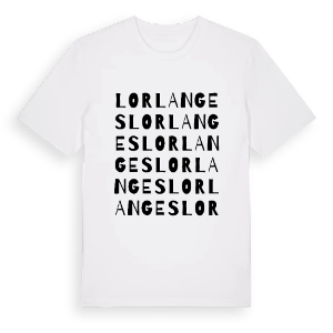 Lorlanges ordlek t-shirt – ekologisk bomull t-shirt från Pinshirt