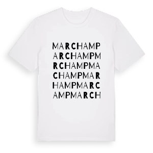 Marchamp ordlek t-shirt – ekologisk bomull t-shirt från Pinshirt