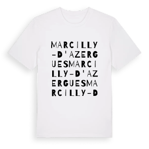 Marcilly-d'Azergues ordlek t-shirt – ekologisk bomull t-shirt från Pinshirt