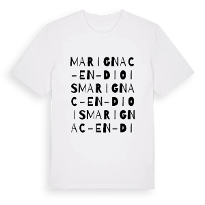 Marignac-en-Diois ordlek t-shirt – ekologisk bomull t-shirt från Pinshirt