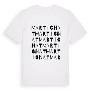 Martignat ordlek t-shirt – ekologisk bomull t-shirt från Pinshirt
