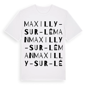 Maxilly-sur-Léman ordlek t-shirt – ekologisk bomull t-shirt från Pinshirt