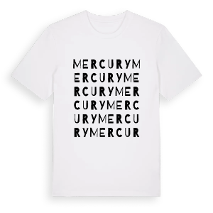 Mercury ordlek t-shirt – ekologisk bomull t-shirt från Pinshirt