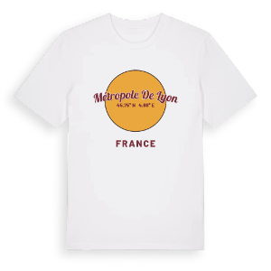 Métropole de Lyon cirkel t-shirt – ekologisk bomull t-shirt från Pinshirt