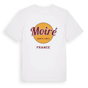 Moiré cirkel t-shirt – ekologisk bomull t-shirt från Pinshirt