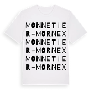 Monnetier-Mornex ordlek t-shirt – ekologisk bomull t-shirt från Pinshirt